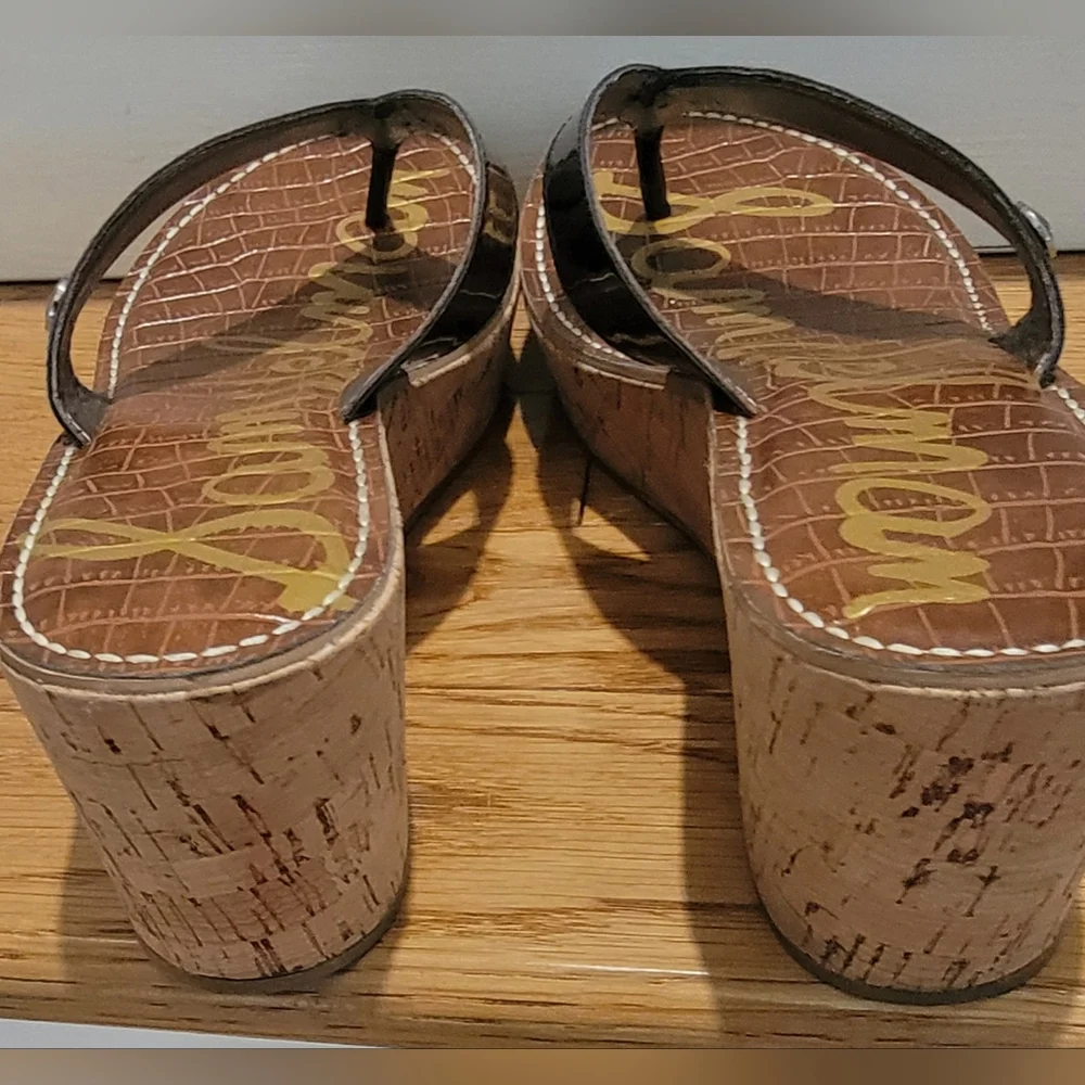 Sam Edelman Romy Thong Cork Wedge, size 11 - Picture 3 of 4